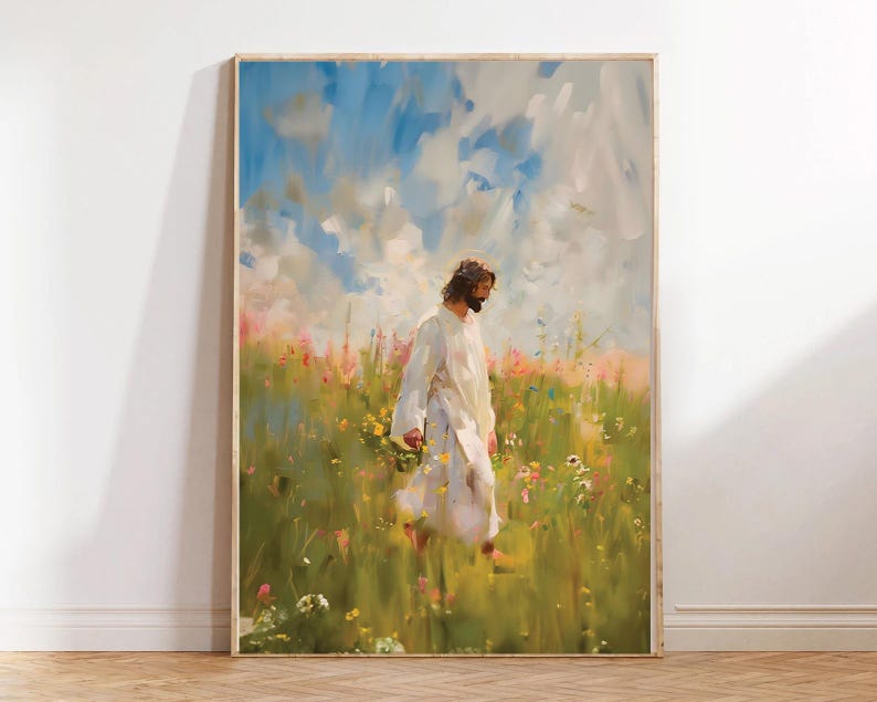 Jesus & The Wildflowers Modern Christian Art