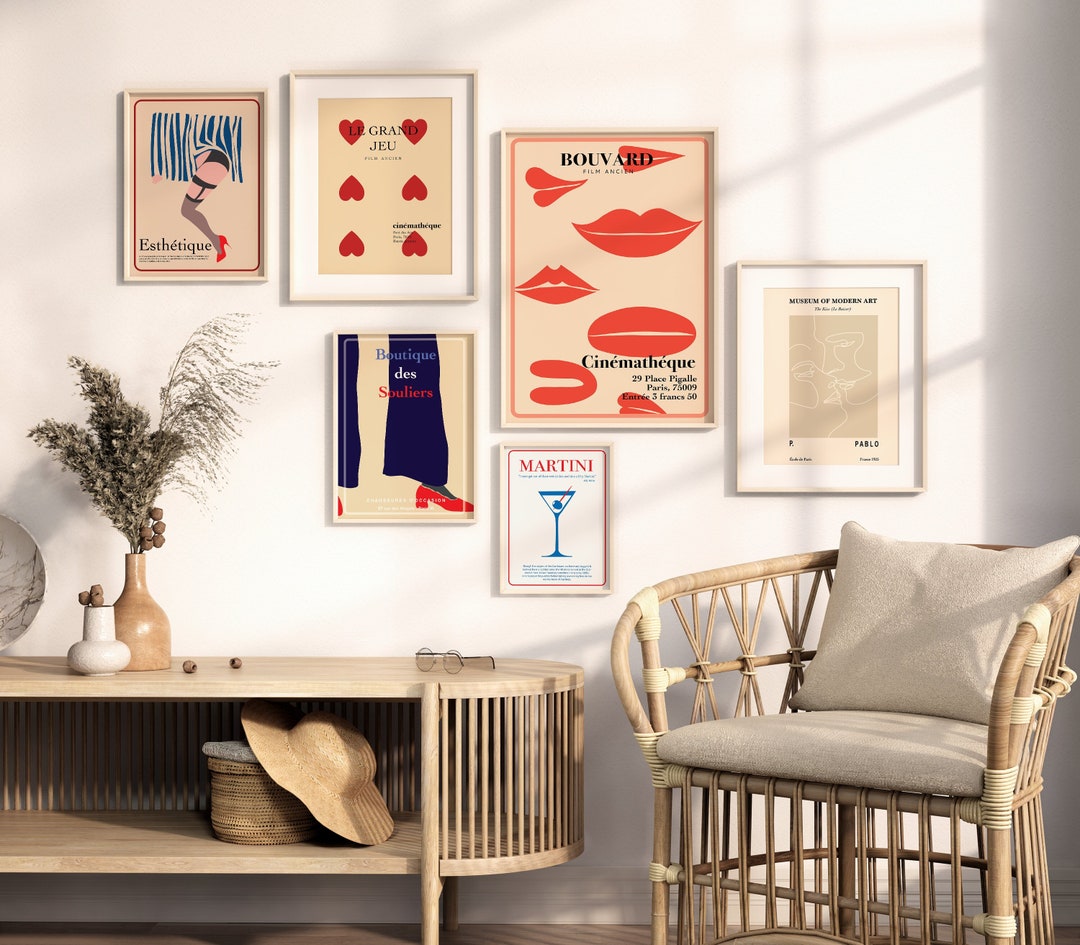 Vintage Poster Gallery Wall Set Vintage Print Wall Art Etsy