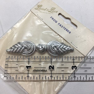 Frog Fastener  white or Silver braid
