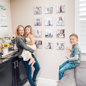 Canvas Prints Photo to Canvas Peel & Stick No Damage – 8&quot;x8&quot;, 12&quot;x12&quot;, 16&quot;x16&quot; Personalized Canvas Prints - Collage Gallery Wall Pictures