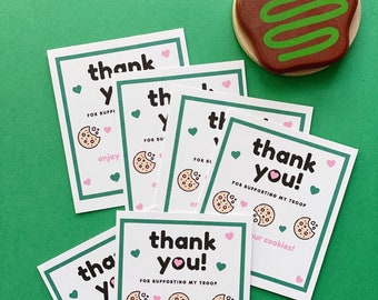 Girl Scouts Cookie Thank You Tag-Girl Scout Cookie Seller-Girl Scout Marketing-Girl Scouts 2026-Girl Scout Printable-INSTANT DOWNLOAD