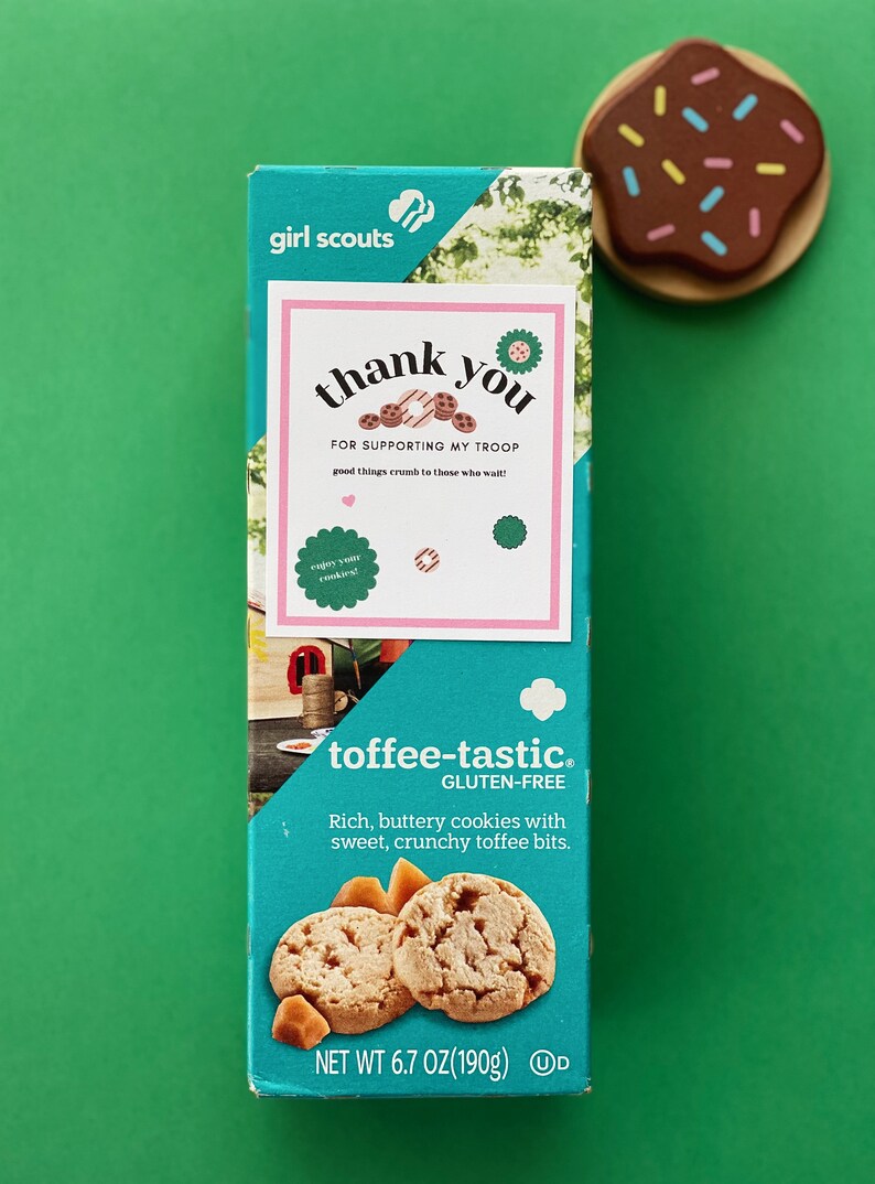 Girl Scouts-girl Scout Cookie Thank You-girl Scouts Tag-girl - Etsy