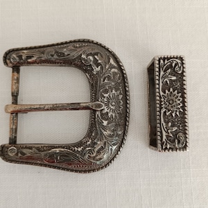Boucle de ceinture en métal estampé avec passant, boucle recyclée