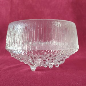 Littala Ultima Thule Bowl, Tapio Wirkkala Mid Century Art Glass, Modern Finnish Dish, Vintage Glassware, Christmas, Anniversary, Wedding