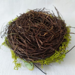 Adorable Bird Nests with Beige Eggs, Easter decoration, Country House Decoration image 7