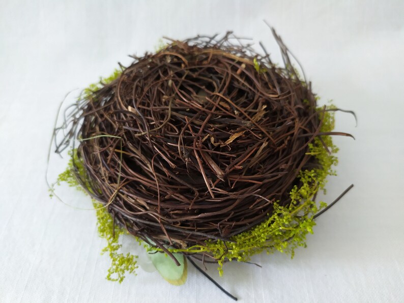 Adorable Bird Nests with Beige Eggs, Easter decoration, Country House Decoration image 7