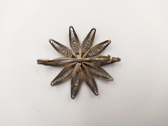 Broche Vintage Fantaisie - Motif Fer à Cheval Et Edelweiss - Réf. N271 - Occasion