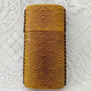 Vintage Cigar Case with Embossed Design from Riga, Tobacciana Collectibles