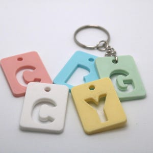 Llavero personalizado con letras impresas en 3D: tamaños estándar y XL