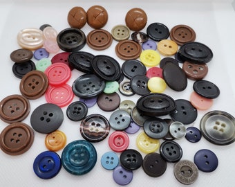 Lot of Vintage Buttons Czechoslovakia 60s-80s Mixed Sizes Colors