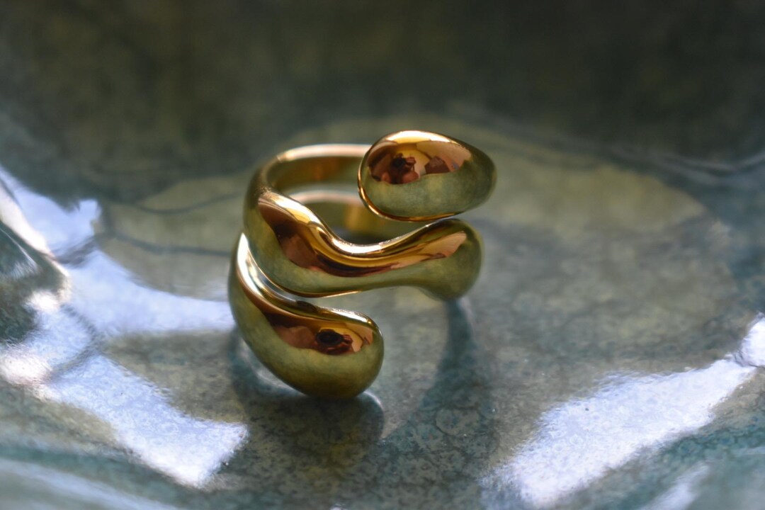 Queen Archetype Gold Statement Ring | Bold Sculptural Gold Ring ...