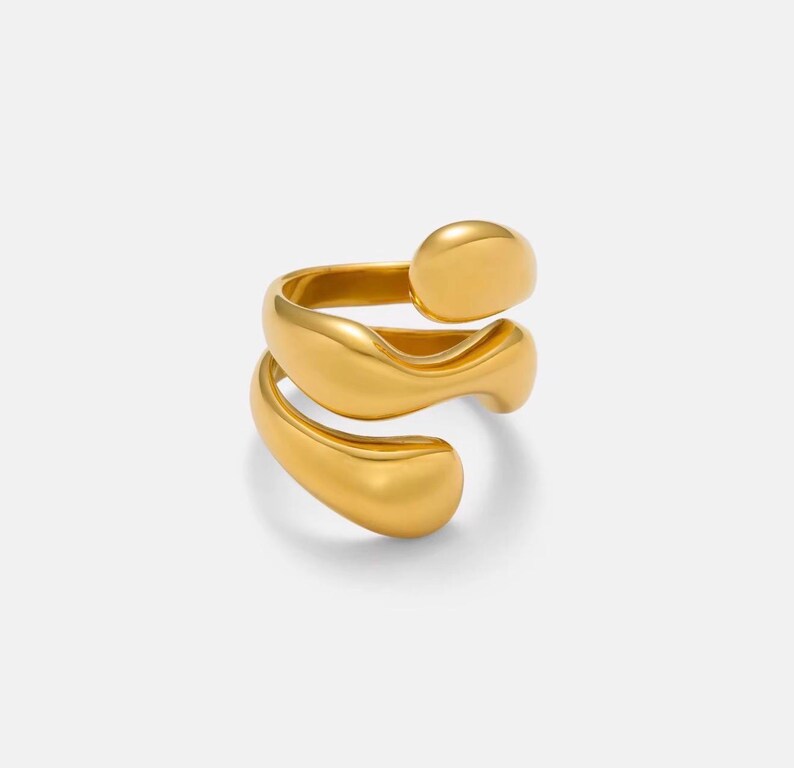 Queen Archetype Gold Statement Ring | Bold Sculptural Gold Ring ...