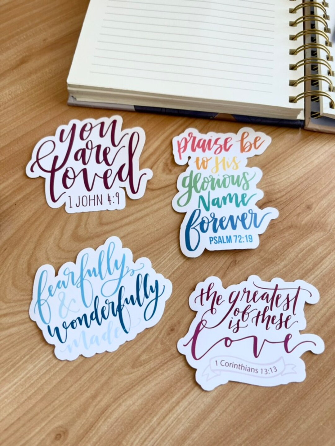 Christian Vinyl Sticker Pack: Inspirational Bible Verse Decals - Etsy