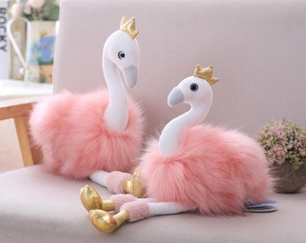 Ardisle 12 30Cm Plush Flamingo Cuddly Soft Toy Teddy Bird Pink Bear Pink Kid Childrens Gift Gifts For Women Part Decoration Pillow