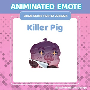 Animated Killer Pig Emote / meme Twitch emotes / Twitch Emote / Youtube Emote / Discord Emote / Community Emote / Streamer Emote