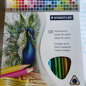 NEW in Box 120 Staedtler Triangular Barrel Colouring Pencils 