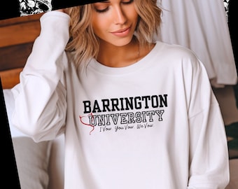 Bluza z nadrukiem Uniwersytetu Barrington, Koszulka inspirowana Rytuałem, Fani Rytuału, Czytelnik mrocznych romansów, Ryat Archer, Przysięgam Ci, Wróg kochanków
