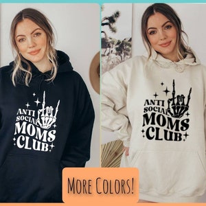 Anti Social Moms Club hoodie, mothers day gift, anti social social club, cute hoodie for mom, anti social hoodie for mom, cute mom shirts,
