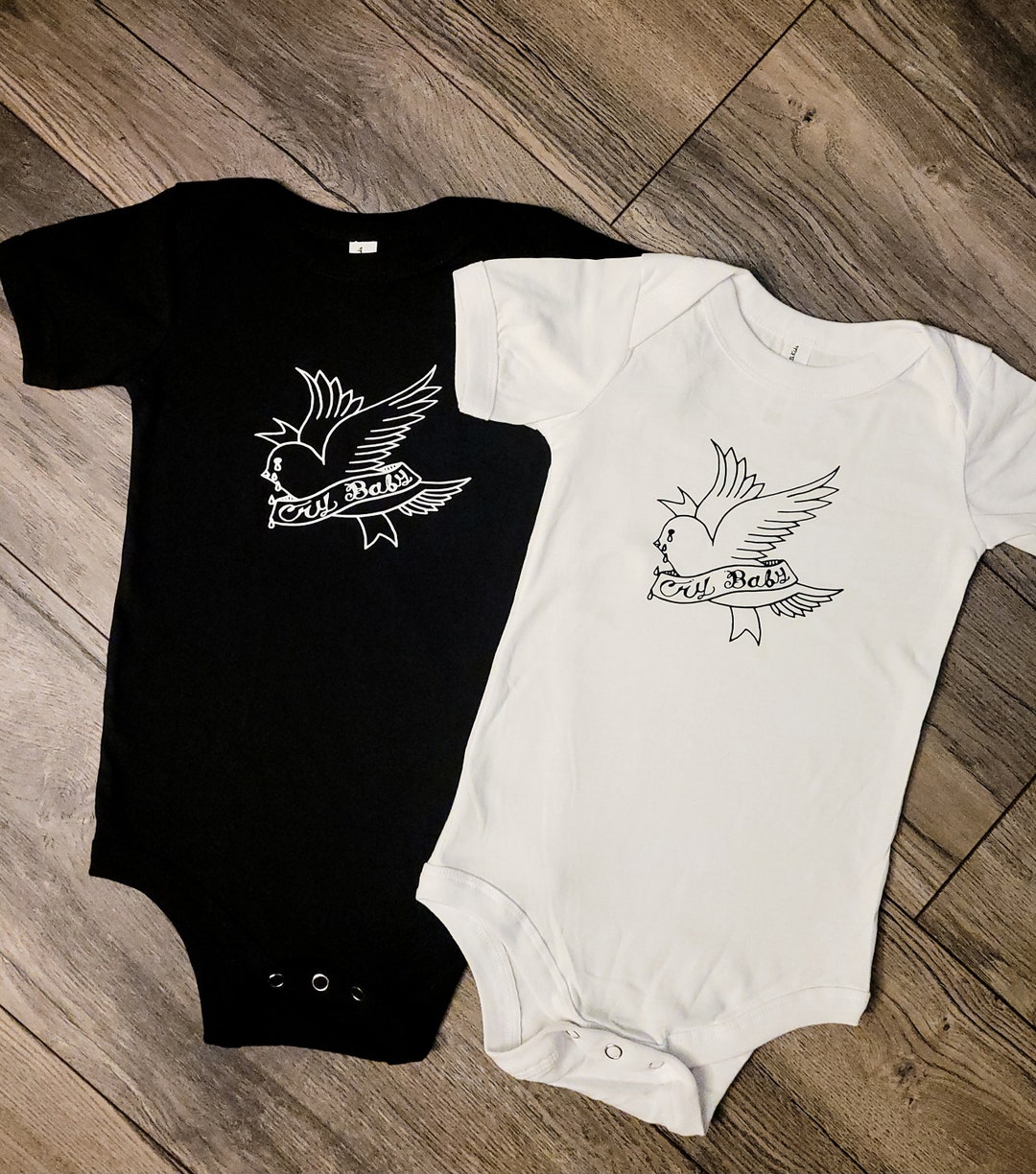 Cry Baby Onepiece, Lil Peep, Goth Boy Clique, Baby Band Tee, Cute Punk  Outfit, Punk Style Baby Clothes, Punk Outfits for Baby, Rocker Baby