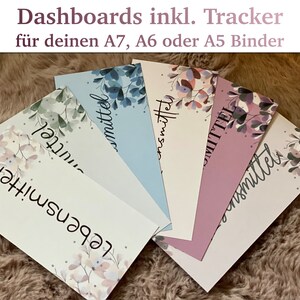 Personalized budget dashboards for your A5, A6 & A7 binder including tracker | Envelope method | Floral vers. Designs | printed-laminated