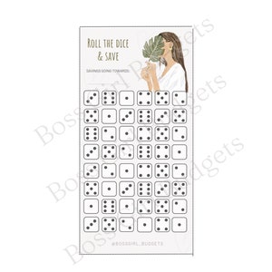 Roll the Dice Savings Challenge | Printable A6 and A4 | PDF Download ...