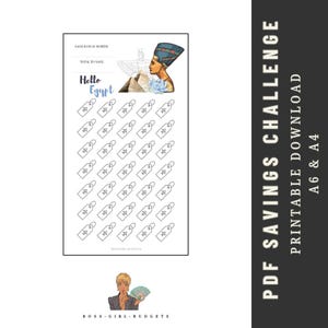 Egypt Travel Savings Challenge | Printable A6 and A4 | PDF download | Budget