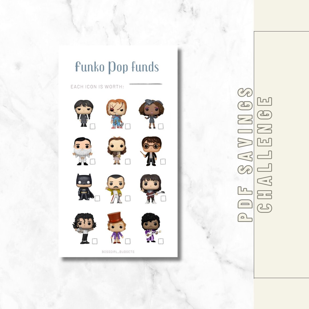 Funko Pop Worksheet.pdf Funko Pop Savings Challenge | Printable A6 and A4 | PDF Download ...
