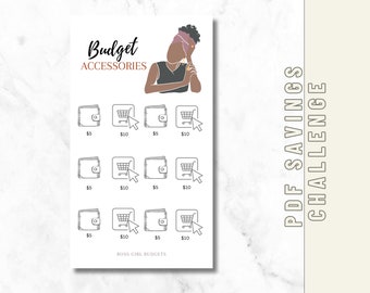 Budget Accessories Savings Challenge | Printable A6 and A4 | PDF download | Budget