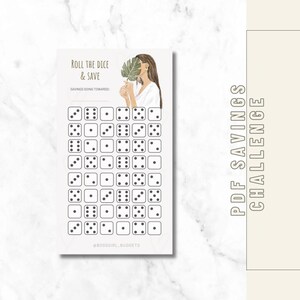 Roll the Dice Savings Challenge | Printable A6 and A4 | PDF Download ...