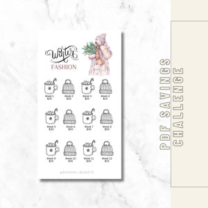 Winter Savings Challenge | Printable A6 and A4 | PDF download | Budget