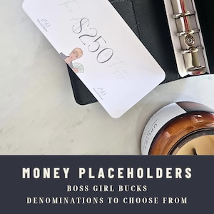 Boss Girl Bucks | Prop Money Placeholders | Sinking Funds | Savings