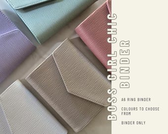 Boss Girl Chic | A6 ring binder | binder only | add on | cash envelope binder