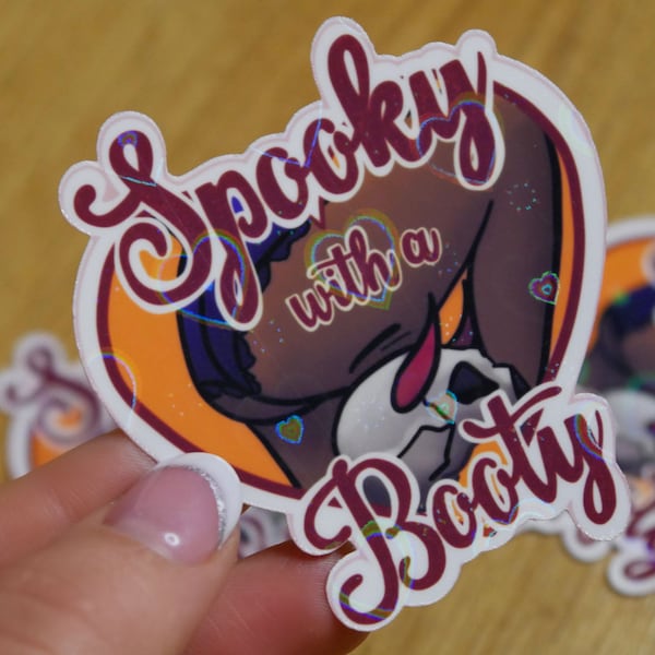 Spooky with a Booty Holo Vinyl Sticker