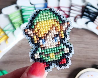 Cross-stitch pattern (PDF download) - Link | Sprite, Cute, Geek, Video Game