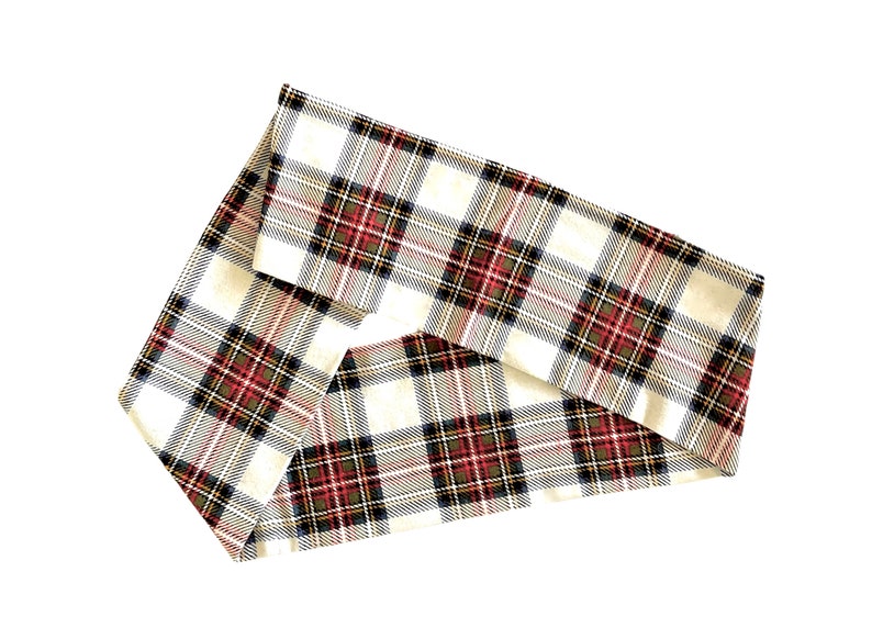 Flannel Scarf for Toddler. Unisex, Boy or Girl's Cream Plaid Scarf in ...