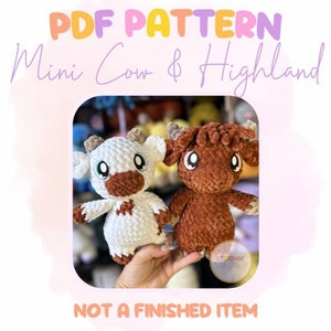 Mini Cow Crochet Pattern | Cow Pattern | Crochet Cow | Low Sew Crochet Pattern