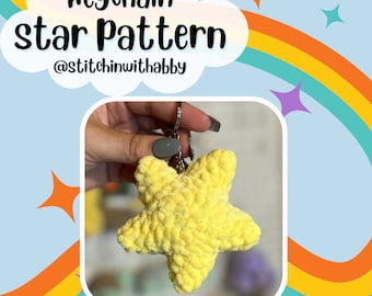 Star Keychain Pattern | No Sew Keychain Patterns | Crochet Keychains | Keychain Star | Market Makes | No Sew Patterns