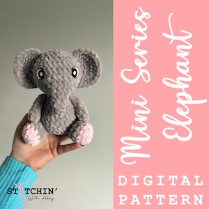 Mini Elephant Pattern | Crochet Elephant Pattern | Elephant Pattern | Mini Crochet Pattern