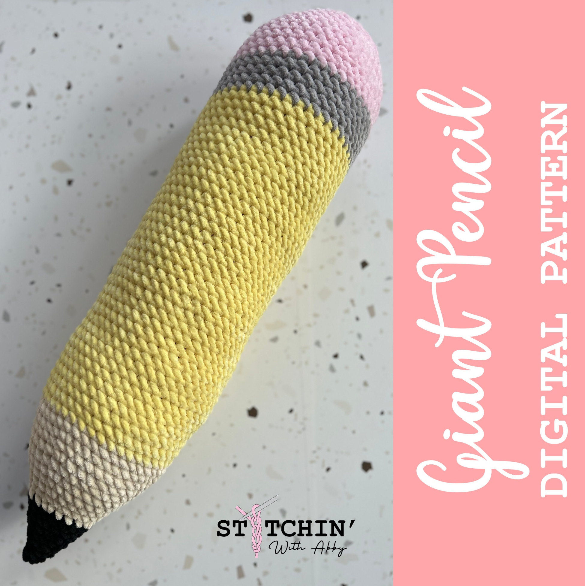 Giant Pencil Pattern Crochet Pencil Pattern Pencil Pattern - Etsy