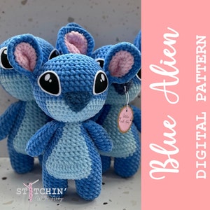 Blue Alien Crochet Pattern| Alien Crochet Pattern| Crochet Alien| Crochet Animal