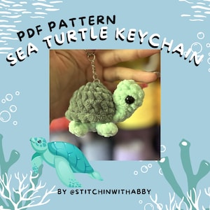Turtle Keychain Pattern | No Sew Keychain Patterns | Crochet Keychains | Keychain Turtle | Sea Turtle | Market Makes | No Sew Patterns