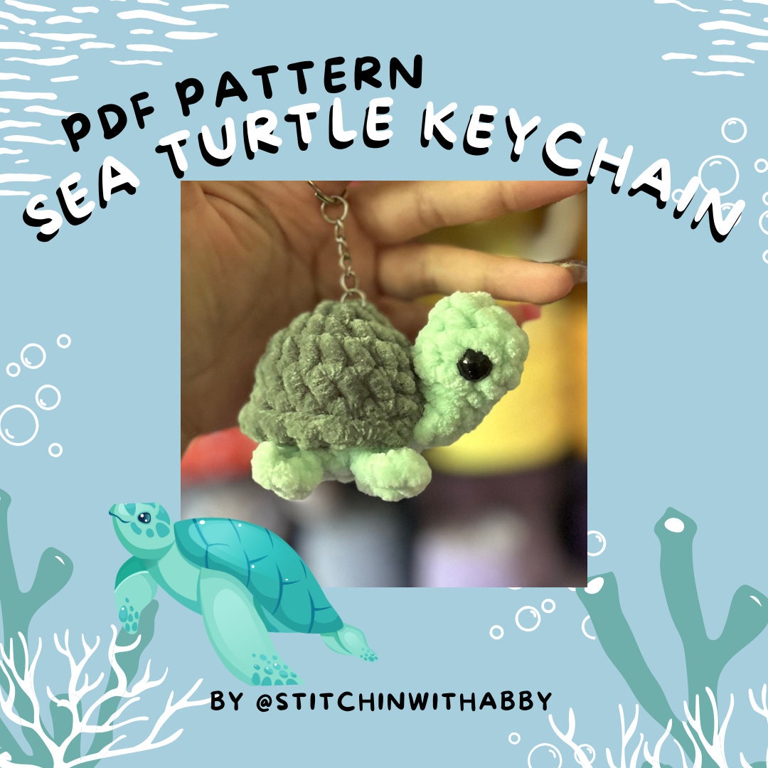 Turtle Keychain Pattern | No Sew Keychain Patterns | Crochet Keychains | Keychain Turtle | Sea Turtle | Market Makes | No Sew Patterns