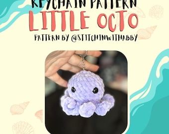 Octo Keychain Pattern | No Sew Keychain Patterns | Crochet Keychains | Keychain Octopus | Market Makes | No Sew Patterns