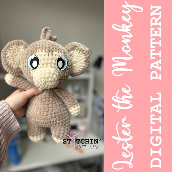 Lester the Monkey Pattern| Crochet Patterns | Monkey Pattern| Crochet Monkey |Animal Crochet | Crochet Monkey Pattern | Baby Shower Gift