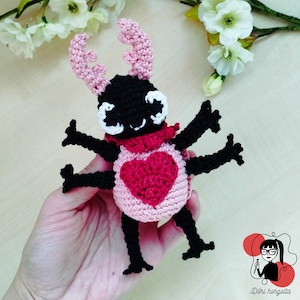 Stag Beetle in Love Crochet Pattern