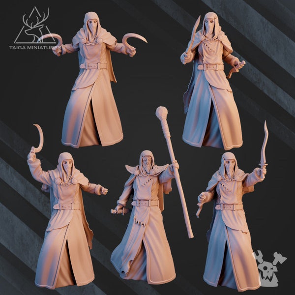 Dungeon and dragons Fantasy Hero set of 5 Graveyard cultists figures DND - DakkaDakka Store