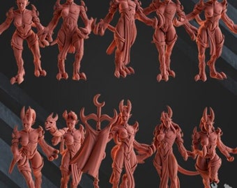 Set of 10 Pavaane Warriors compatible as Chaos Daemons Daemonettes - DakkaDakka Store