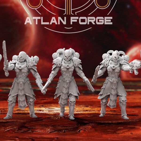 Set of 10 Hades Furies - Atlan Forge/Sci-fi/Fantasy/Tabletop Miniatures