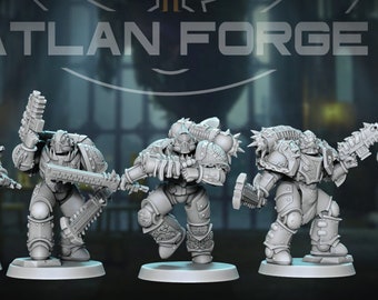 Set of 5 Wai Toa - Kaiwawao (Agressive Mediators) - Atlan Forge/Sci-fi/Fantasy/Tabletop Miniatures