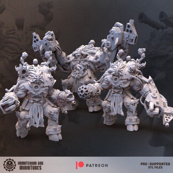 Set of 3 Scavenger destroyers - Immaterium God/Sci-fi/Tabletop Miniatures